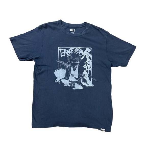 UT UNIQLO NARUTO MEN'S 100% COTTON GRAPHIC SHORT SLEEVE BLUE TEE SHIRT SZ S - Picture 1 of 6